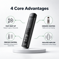 Cannbro Flower Cloud Dry Herb Vaporizer with OLED Display