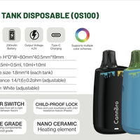 Disposable Dual Tanks QS100- Device only (No liquid) | JHB stock